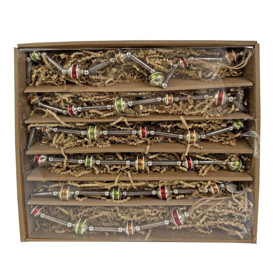 GLASS BEAD GARLAND SILVER WITH COLORED BALLS 180CM - SHISHI - Compralo en CorinneRegalos.com