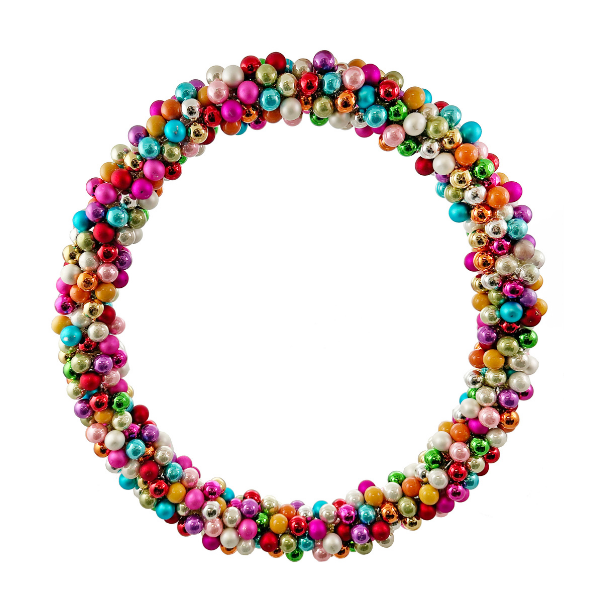 Glass ball wreath multicolor d64cm pc - SHISHI - Compralo en CorinneRegalos.com