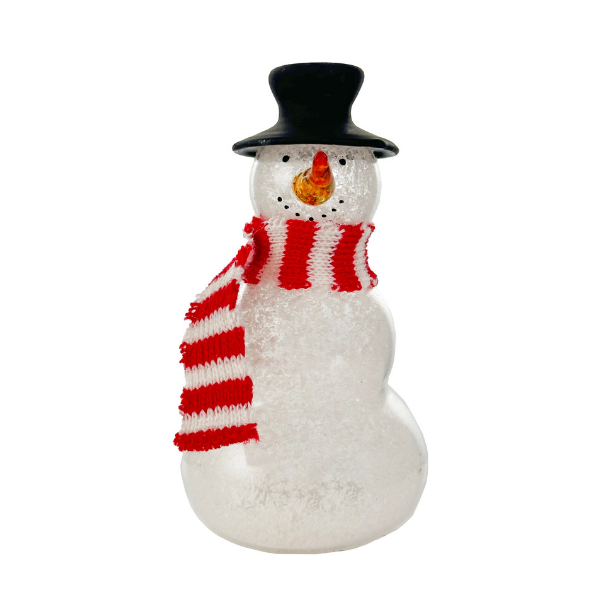 Glass snowman clear w/snow inside - SHISHI - Compralo en CorinneRegalos.com