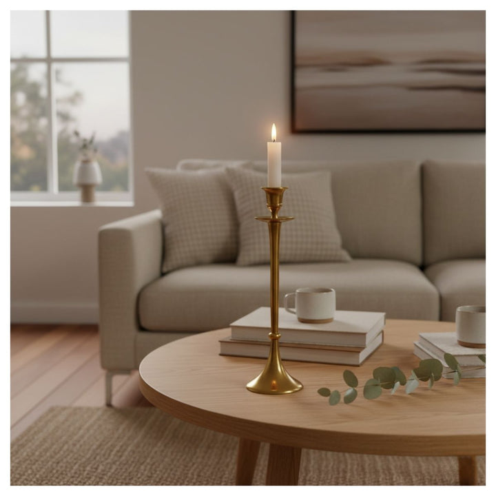 BRASS CANDLE HOLDER 29CM