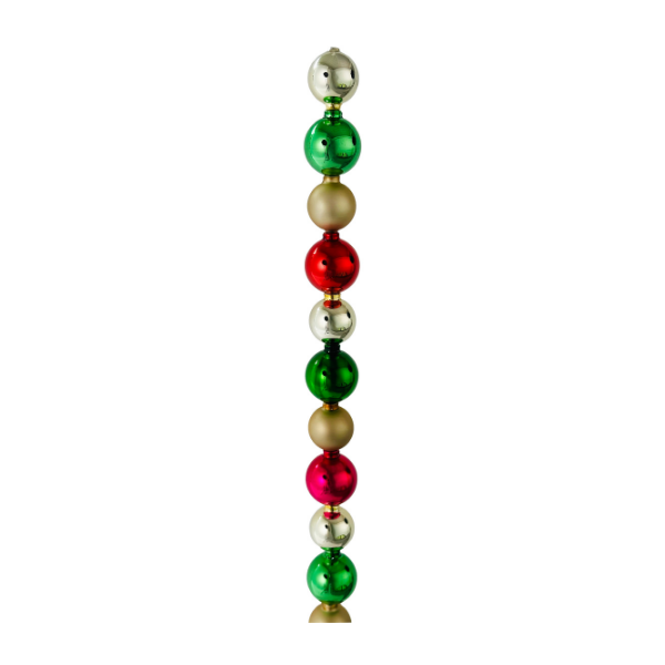 Glass ball garland red-gold-green 180cm pc 0 - SHISHI - Compralo en CorinneRegalos.com