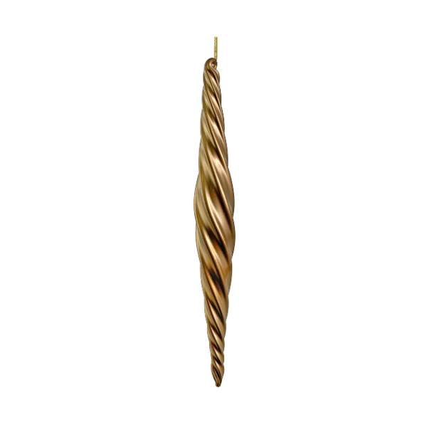 Glass spiral drop gold mat 24cm pc - SHISHI - Compralo en CorinneRegalos.com