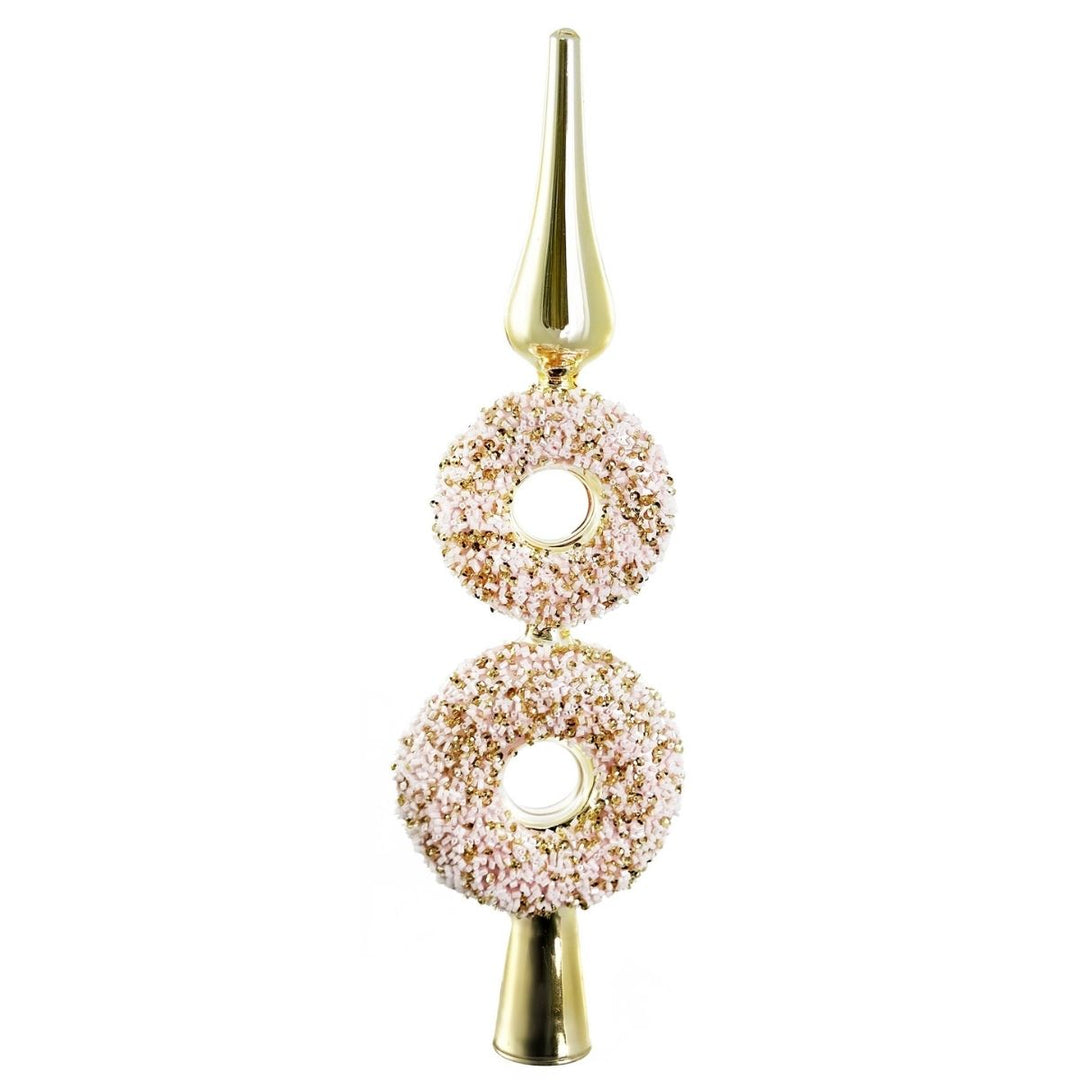 GLASS DOUGHNUT TREE TOP GOLD 32CM - SHISHI - Compralo en CorinneRegalos.com