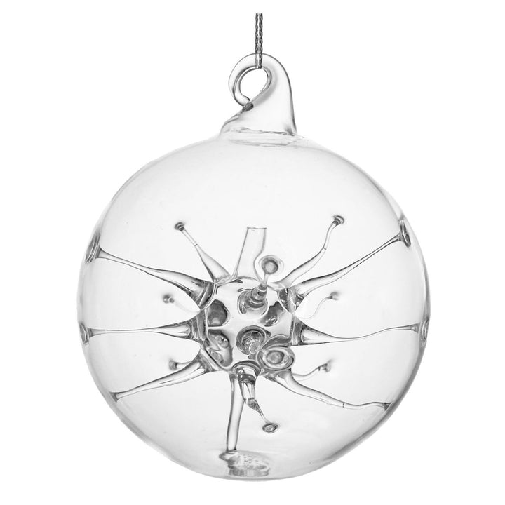 GLASS BALL CLEAR W/GLASS BALL W/THREADS INSIDE 8CM - SHISHI - Compralo en CorinneRegalos.com
