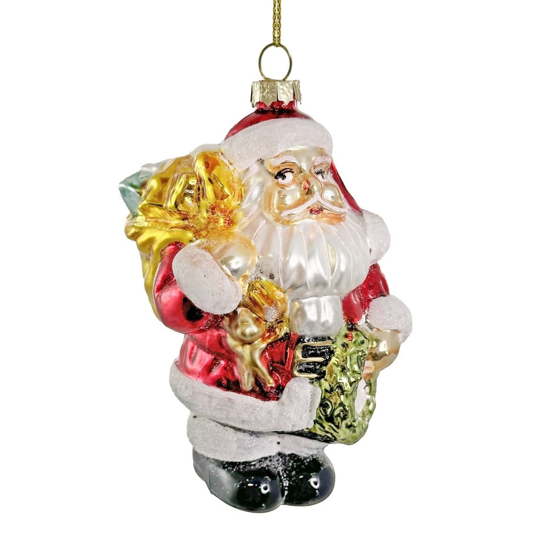 GLASS SANTA RED-WHITE MAT 13CM - SHISHI - Compralo en CorinneRegalos.com