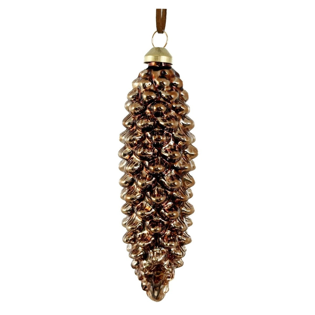 GLASS LONG CONE SHINY COPPER 12,5CM