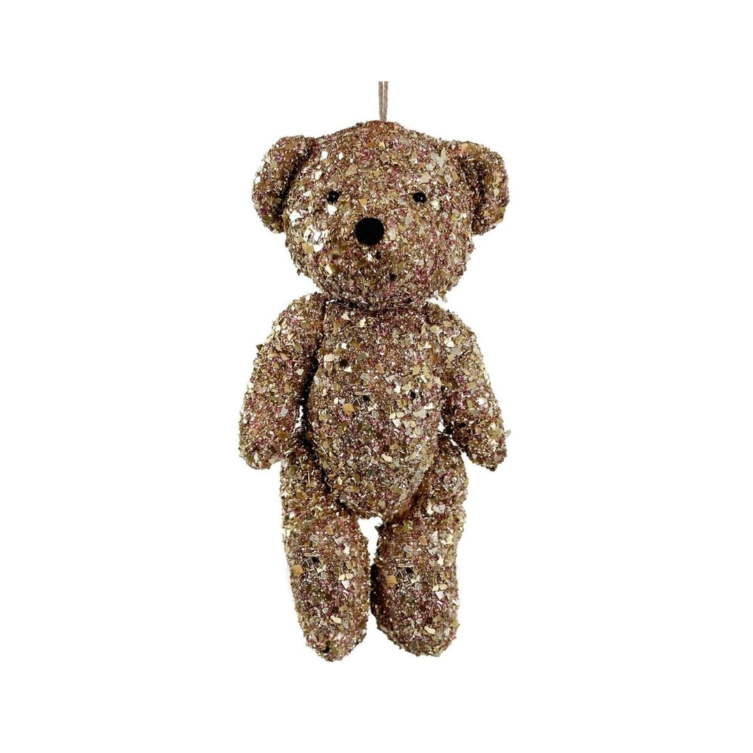 GLITTER BEAR GOLD-PINK 23CM