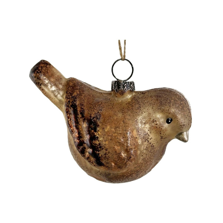 GLASS BIRD MAT BROWN 8CM - SHISHI - Compralo en CorinneRegalos.com