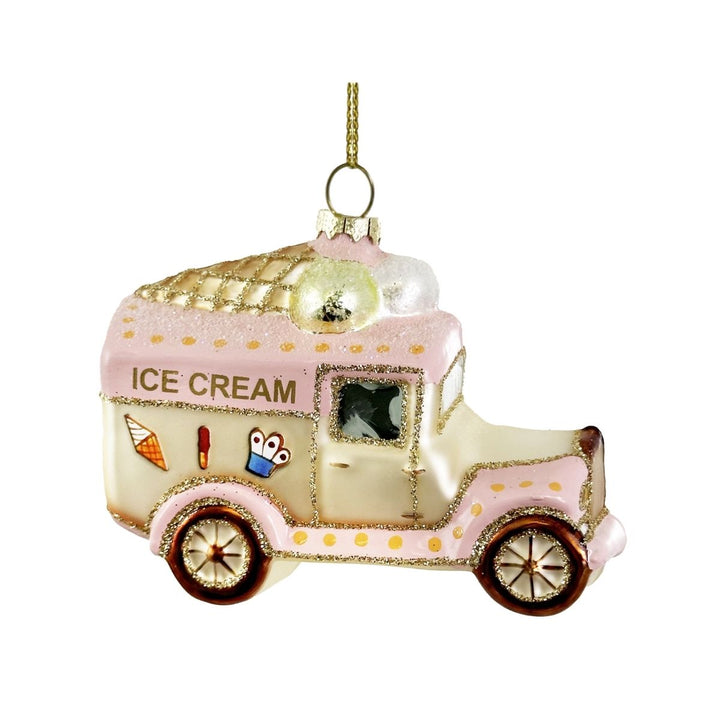 GLASS ICE-CREAM CAR PINK GOLD 10CM - SHISHI - Compralo en CorinneRegalos.com