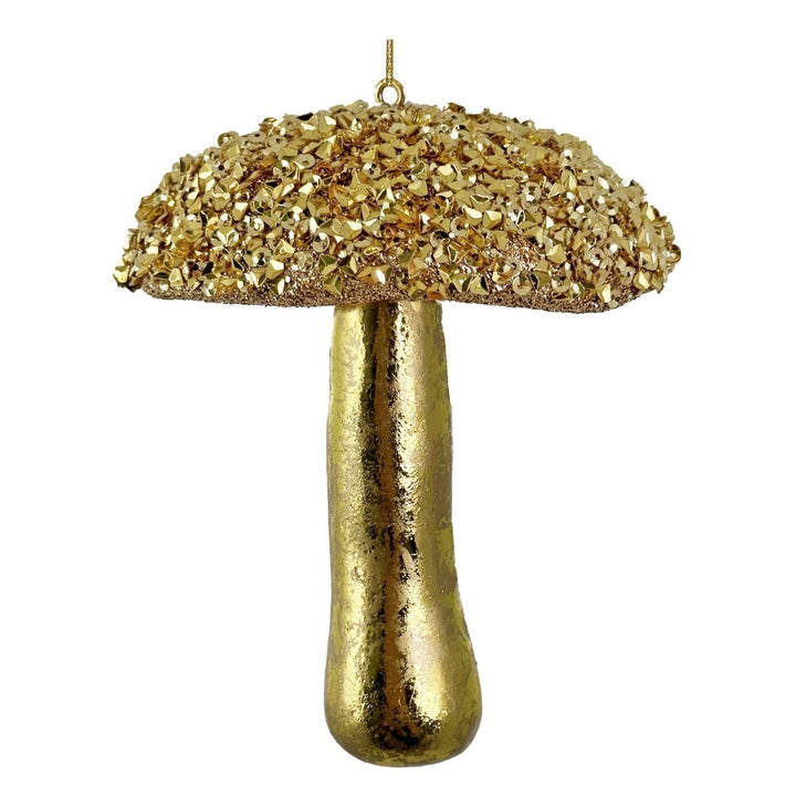 GLITTER MUSHROOM GOLD 12CM