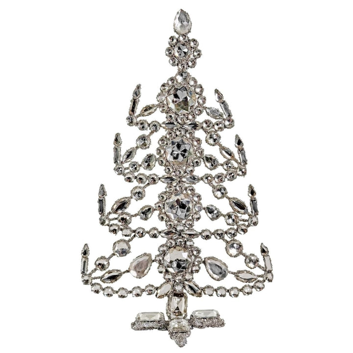 GEM TREE SILVER WITH CANDLES GLITTER 34CM - SHISHI - Compralo en CorinneRegalos.com