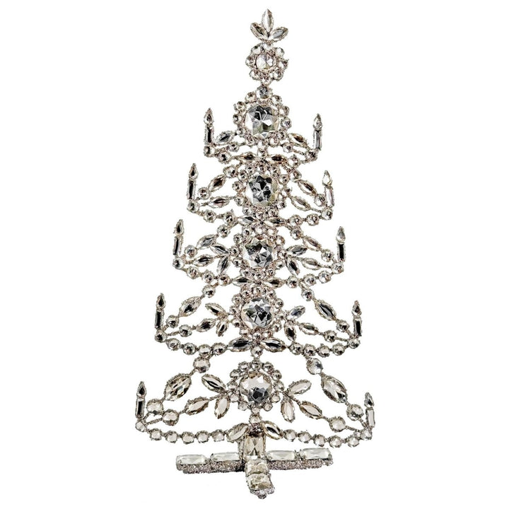 GEM TREE SILVER WITH CANDLES GLITTER 43CM - SHISHI - Compralo en CorinneRegalos.com