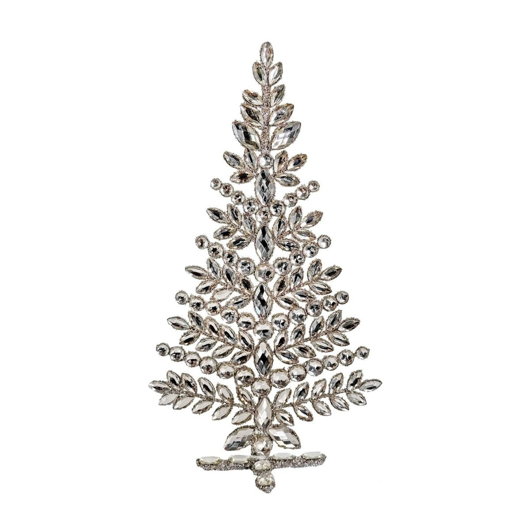 GEM TREE SILVER GLITTERED 36CM - SHISHI - Compralo en CorinneRegalos.com