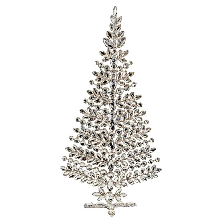 GEM TREE SILVER GLITTERED 49CM - SHISHI - Compralo en CorinneRegalos.com
