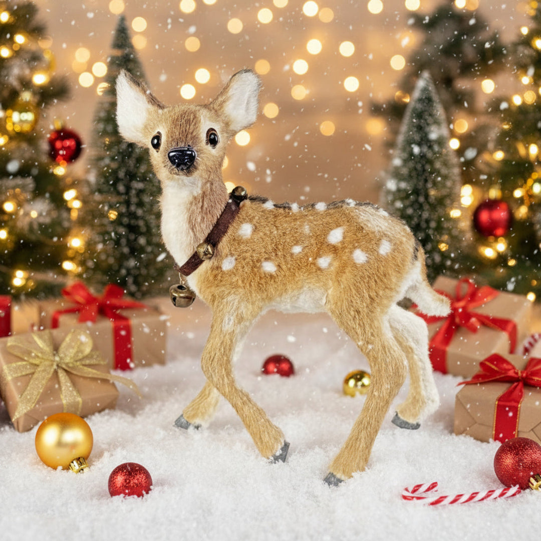 DEER STANDING WITH BELL 45CM