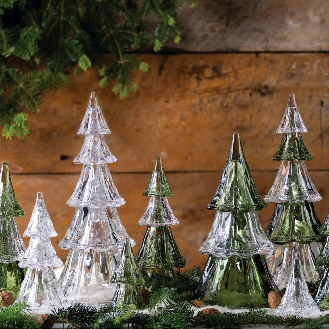 BERRY & THREAD EVERGREEN 10.5 STACKABLE GLASS TREES