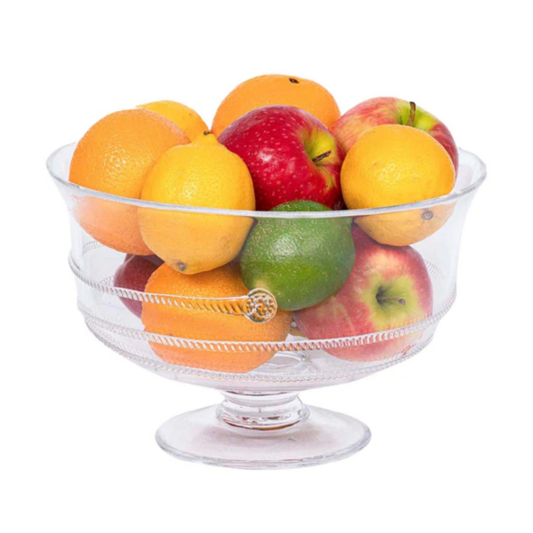 "AMALIA 10"" FOOTED BOWL - CLEAR"