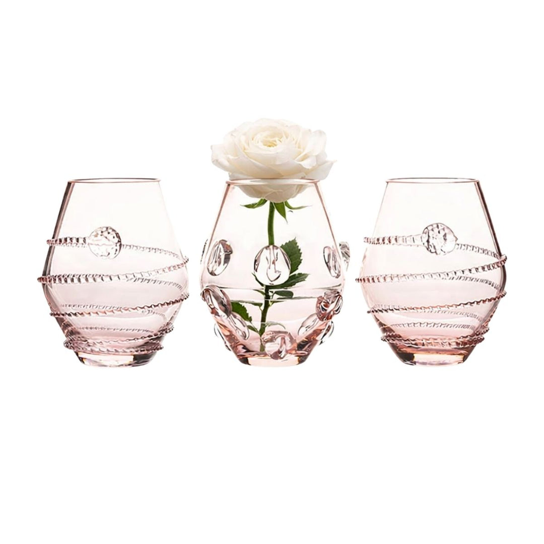 ASSORTED MINI PINK VASES SET/3 GALLERIE MINI VASE TRIO