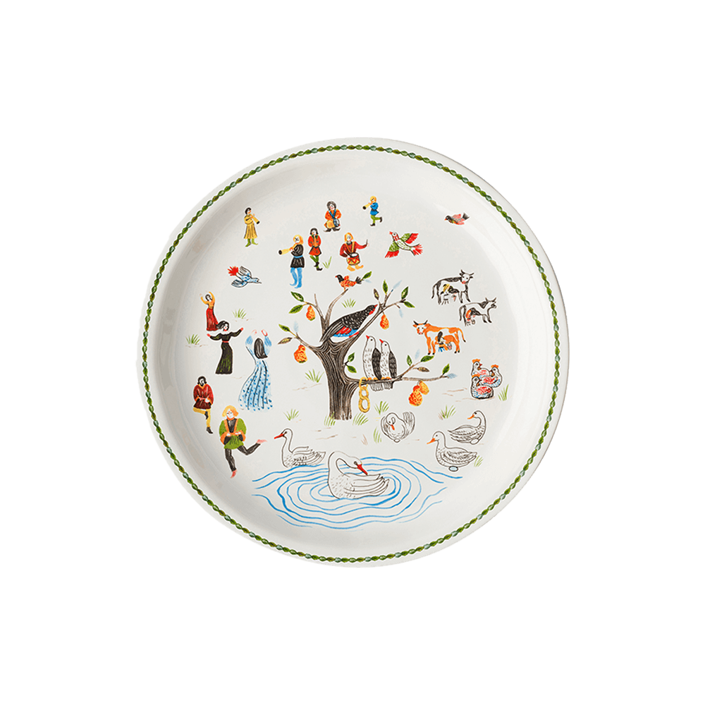 15INCH ROUND PLATTER TWELVE DAYS OF CHRISTMAS - JULISKA - Compralo en CorinneRegalos.com