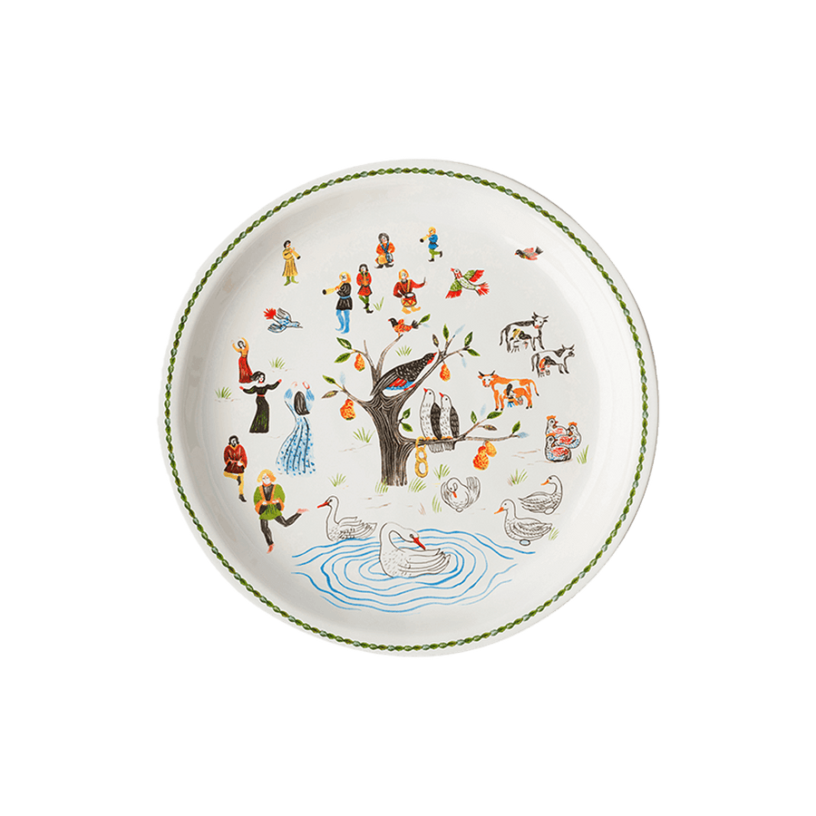 15INCH ROUND PLATTER TWELVE DAYS OF CHRISTMAS - JULISKA - Compralo en CorinneRegalos.com