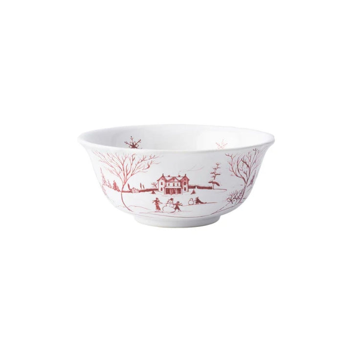 CEREAL ICE CREAM BOWL CE RUBY 6.5INCHW WINTER FROLIC