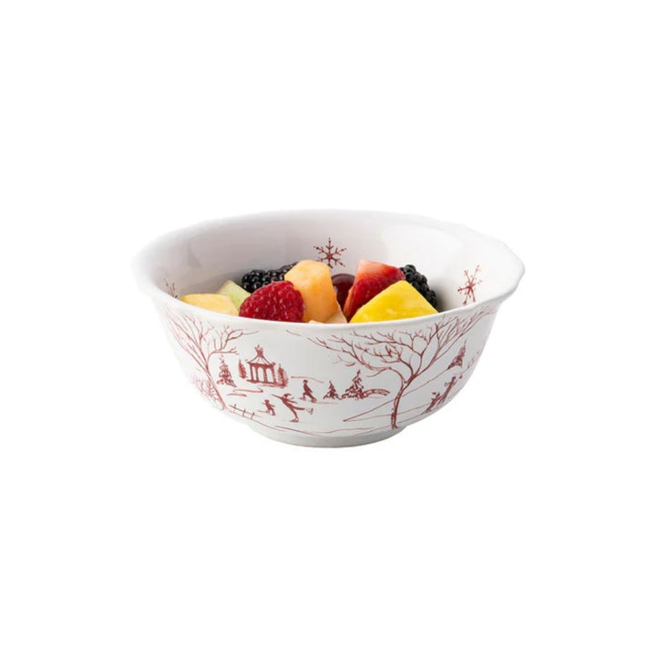 CEREAL ICE CREAM BOWL CE RUBY 6.5INCHW WINTER FROLIC