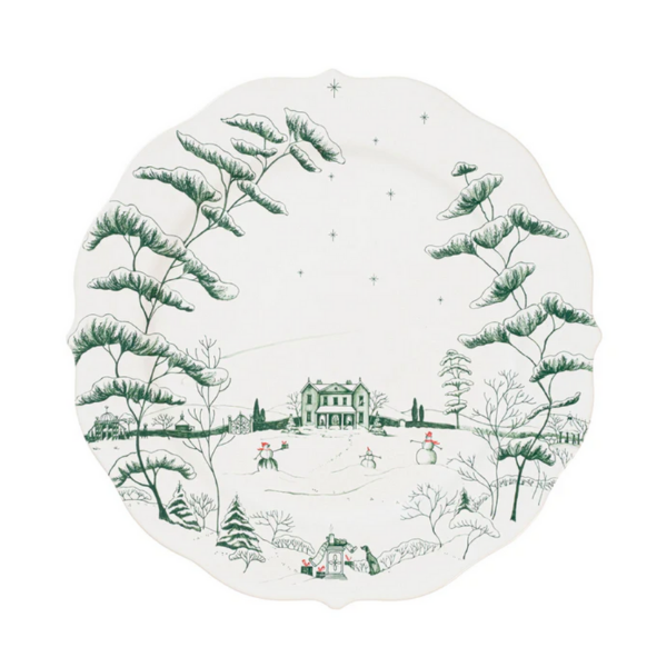 COUNTRY ESTATE WINTER FROLIC CHARGER PLATTER ­ EVERGREEN - JULISKA - Compralo en CorinneRegalos.com