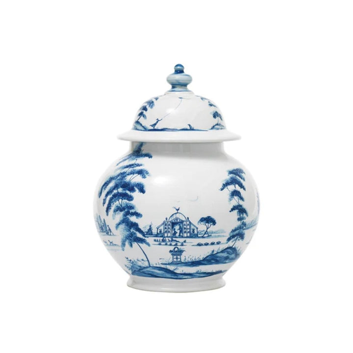 COUNTRY ESTATE GINGER JAR 10 IN  DELFT BLUE