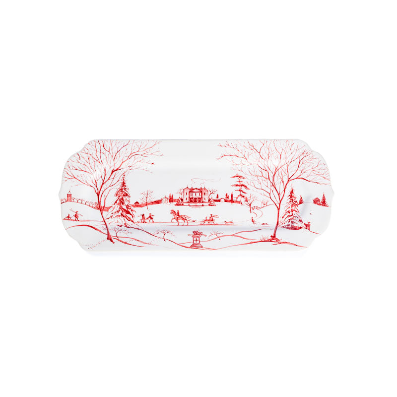 COUNTRY ESTATE WINTER FROLIC RUBY HOSTESS TRAY MAIN HOUSE - JULISKA - Compralo en CorinneRegalos.com