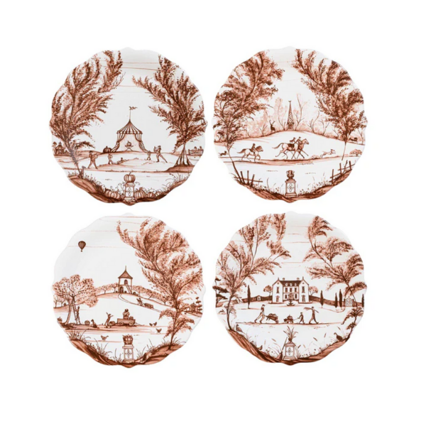 COUNTRY ESTATE HARVEST PARTY PLATE ASSORTED SET 4 ­ SEPIA - JULISKA - Compralo en CorinneRegalos.com