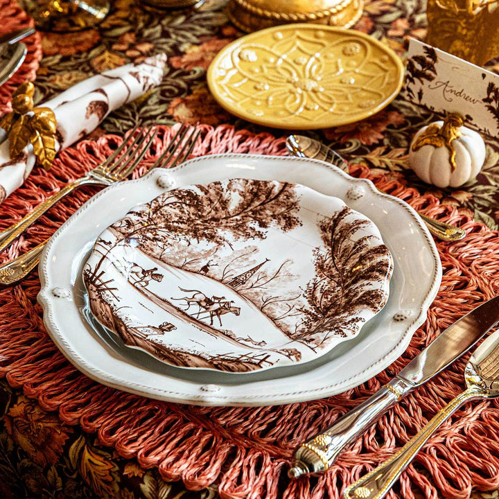 COUNTRY ESTATE HARVEST PARTY PLATE ASSORTED SET 4 ­ SEPIA