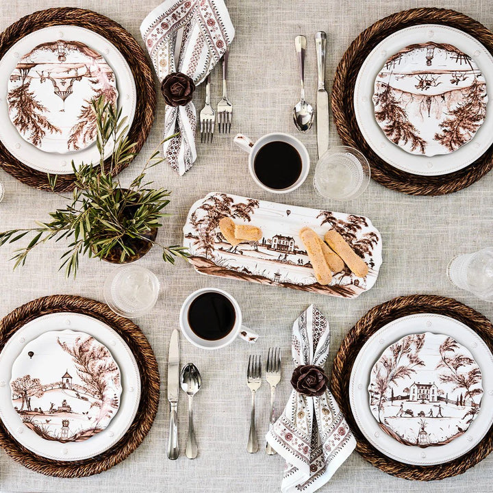 COUNTRY ESTATE HARVEST PARTY PLATE ASSORTED SET 4 ­ SEPIA