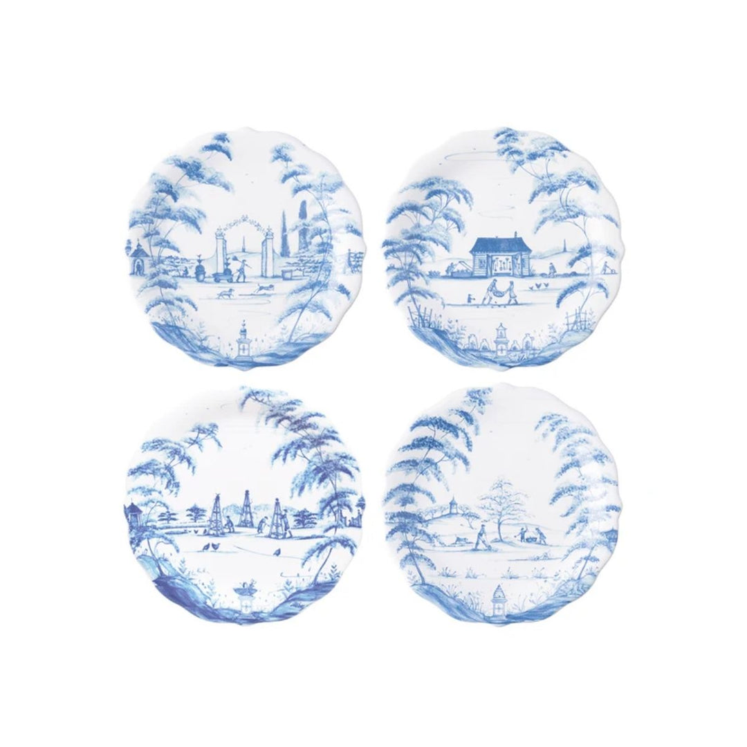 PARTY PLATE CE DELFT 8.5 W SET 4 G.BOX SPRG SCENES