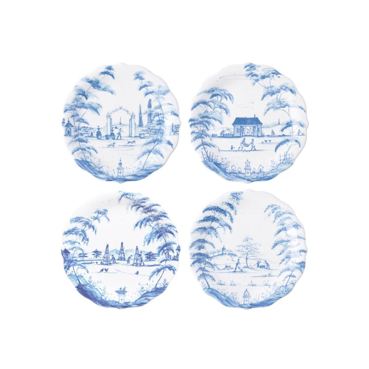 PARTY PLATE CE DELFT 8.5 W SET 4 G.BOX SPRG SCENES