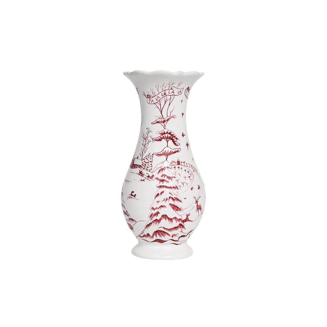"Country Estate Winter Frolic 9"" Vase - Ruby" - JULISKA - Compralo en CorinneRegalos.com