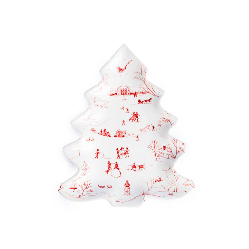 COUNTRY ESTATE WINTER FROLIC RUBY SMALL TREE TRAY - JULISKA - Compralo en CorinneRegalos.com