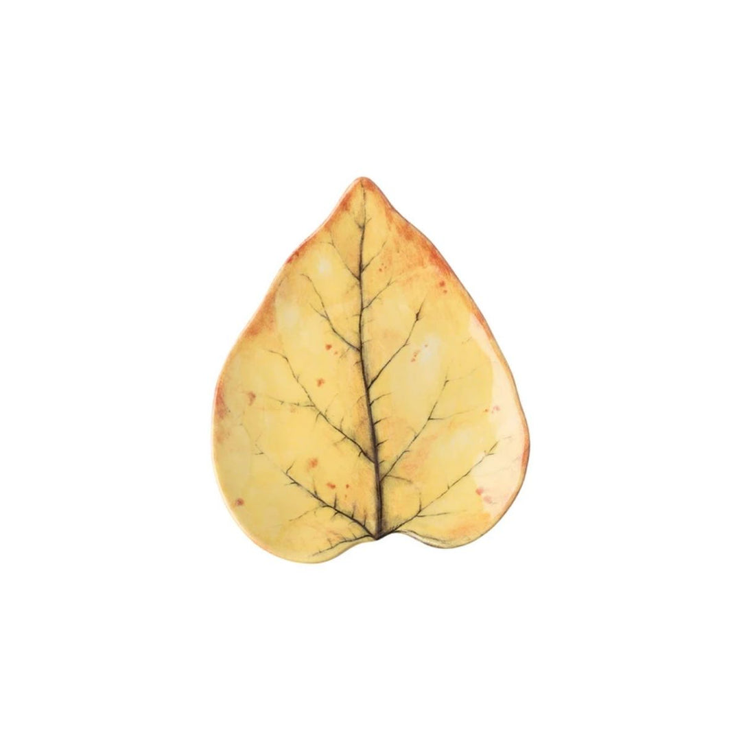FOREST WALK LEAF COCKTAIL PLATE SET/4