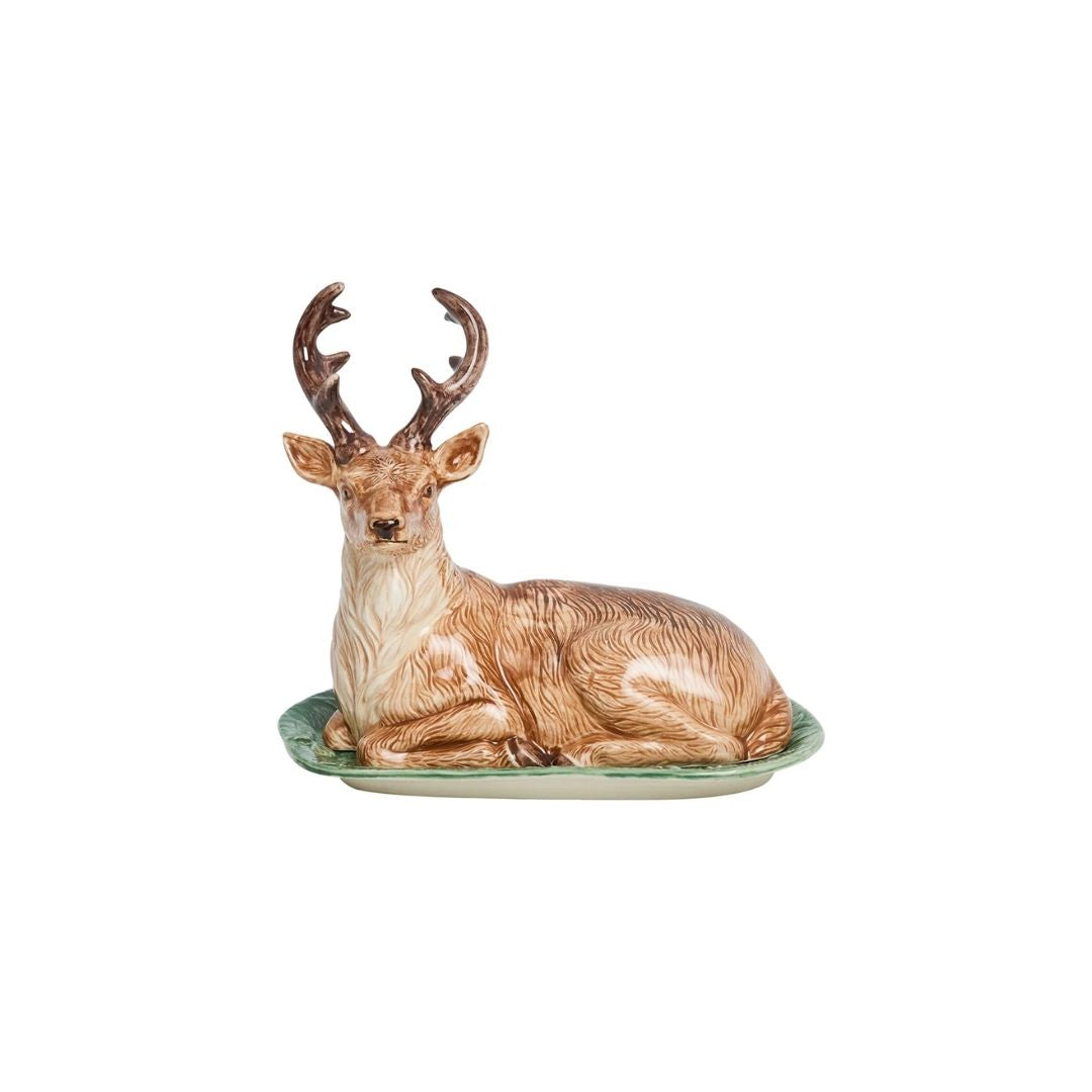 FOREST WALK STAG BUTTER DISH - MULTI - JULISKA - Compralo en CorinneRegalos.com