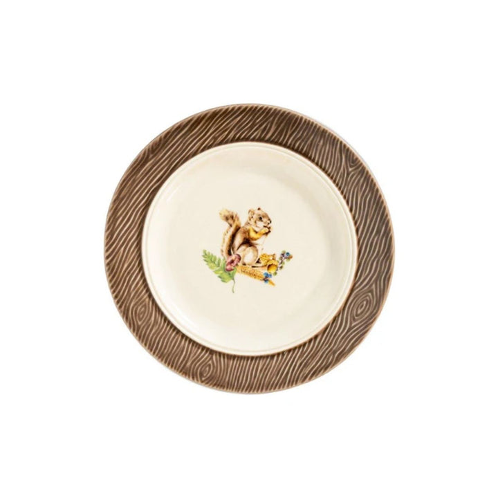 FOREST WALK ANIMAL COCKTAIL PLATES, ASSORTED SET/4