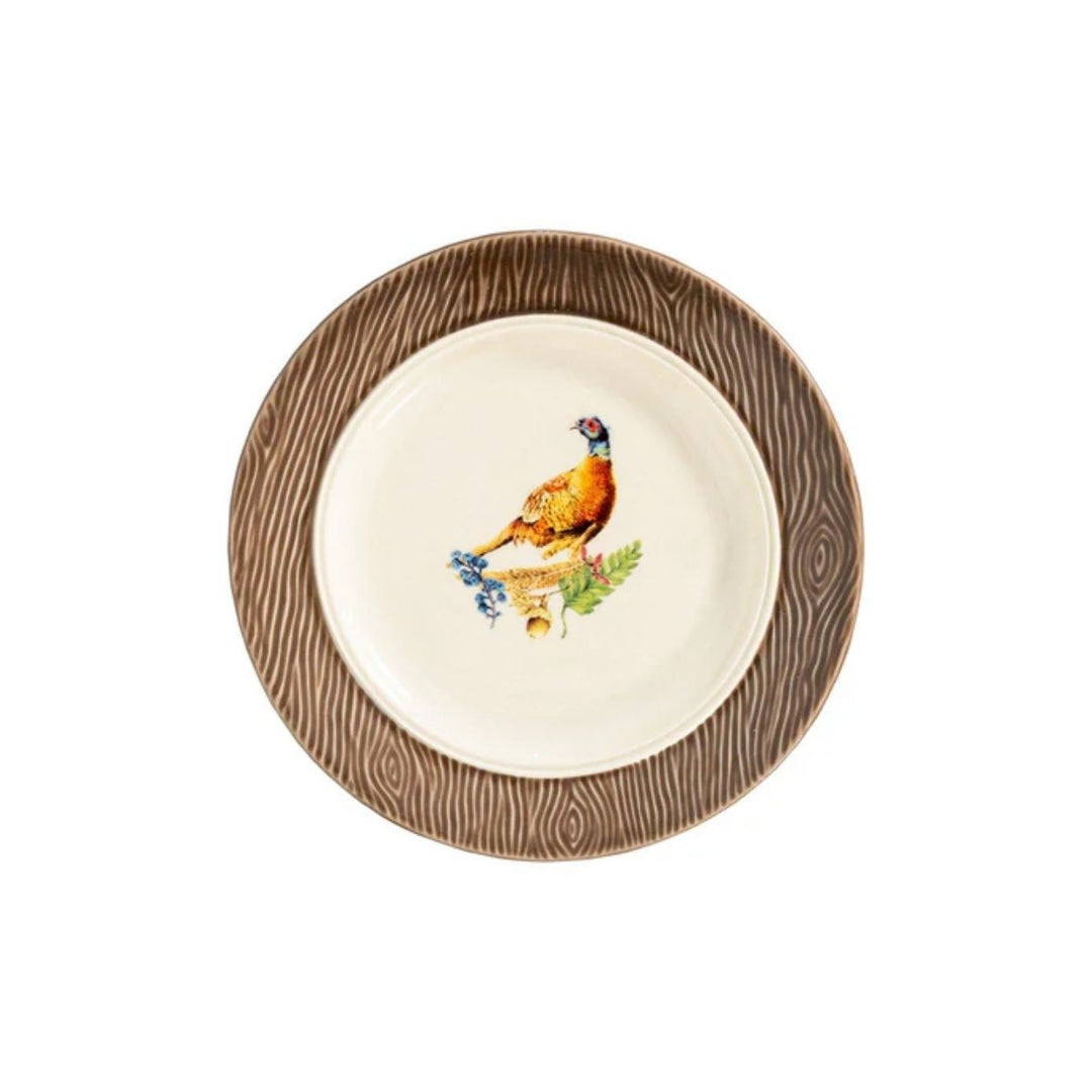 FOREST WALK ANIMAL COCKTAIL PLATES, ASSORTED SET/4