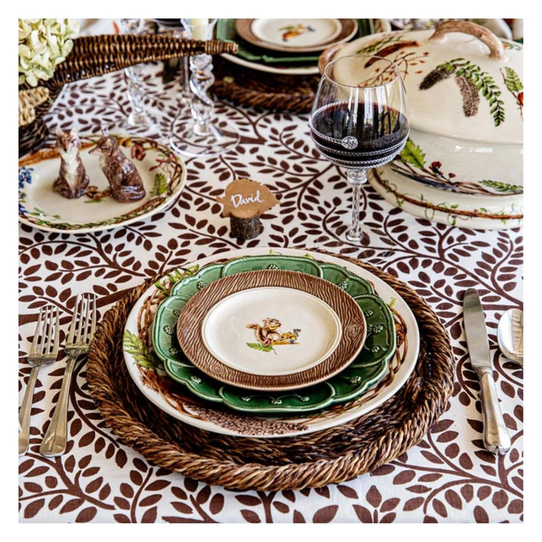 FOREST WALK ANIMAL COCKTAIL PLATES, ASSORTED SET/4