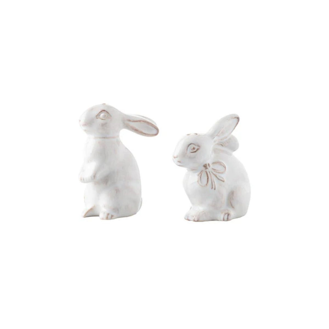 SET BUNNY NAPOLEON & JOSEPHINE SALT & PEPPER SHAKERS CLEVER CREATURES
