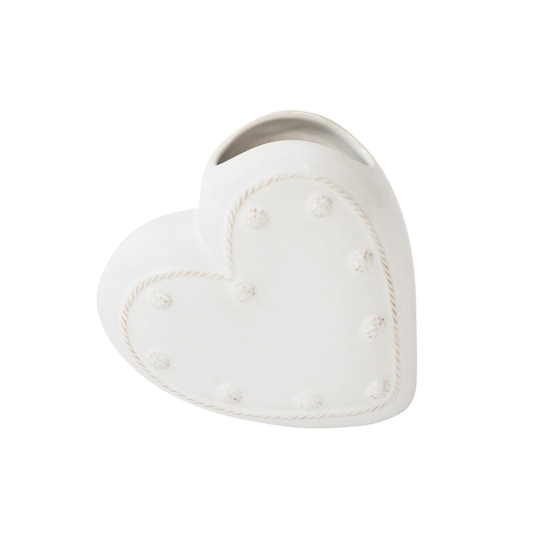 "BERRY & THREAD 6"" HEART VASE - WHITEWASH" - JULISKA - Compralo en CorinneRegalos.com