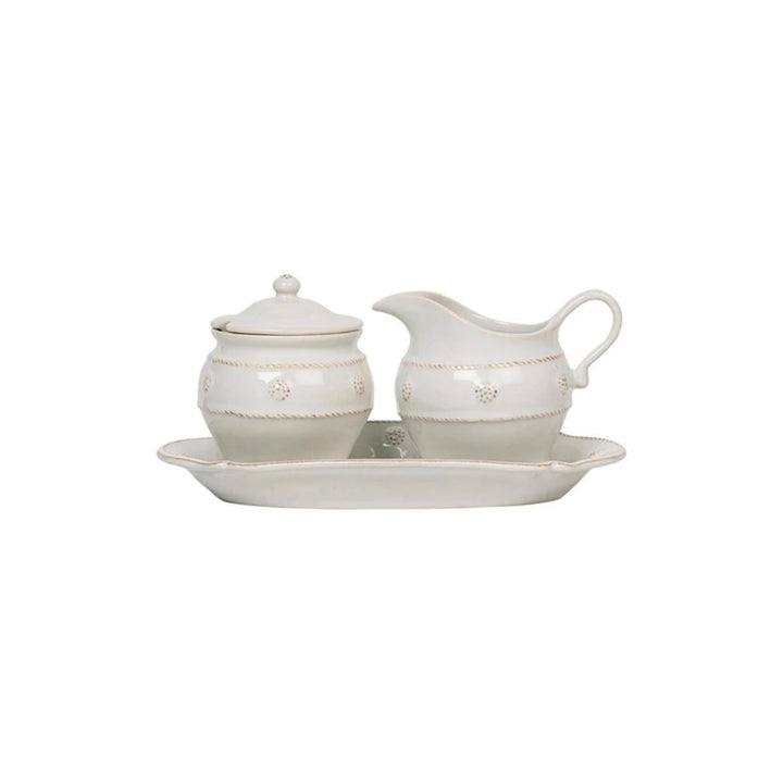 BERRY & THREAD SUGAR AND CREAMER SET/3PC - WHITEWASH