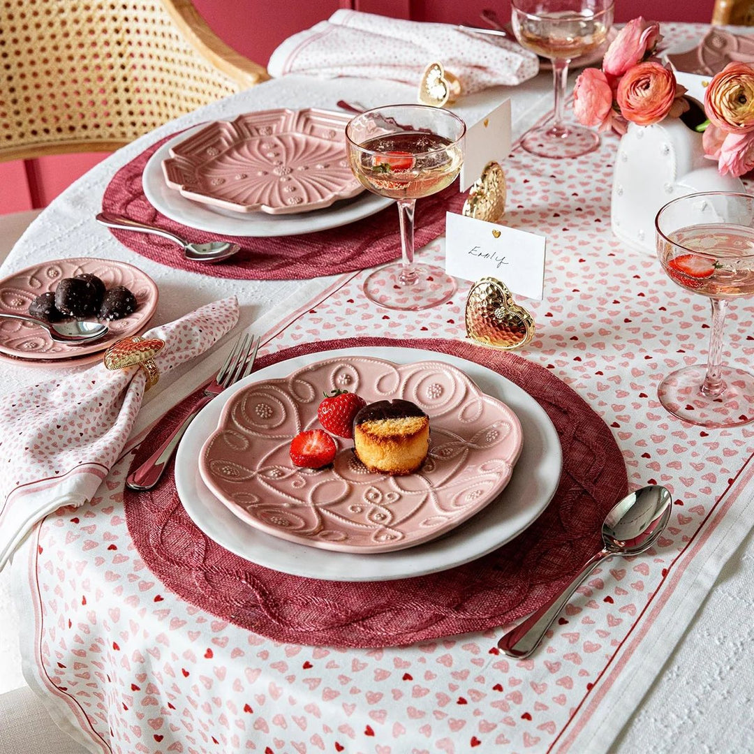 JARDINS DU MONDE DESSERT/SALAD PLATE ASSORTED SET/4 - BLUSH