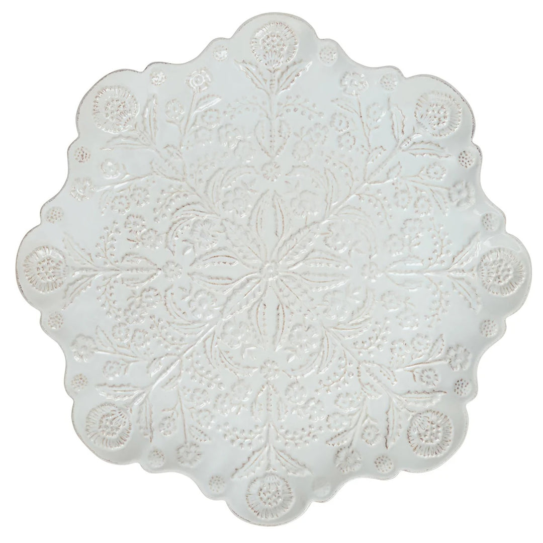BERRY & THREAD THISTLE CHARGER/PLATTER - WHITEWASH - JULISKA - Compralo en CorinneRegalos.com