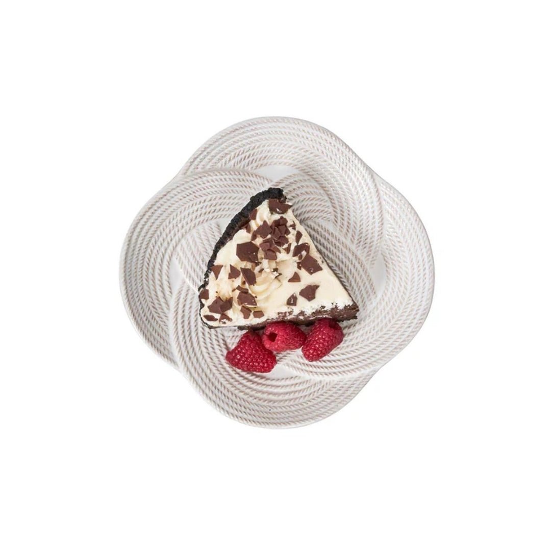 Le Panier Mystic Knot Dessert/Salad Plate - Whitewash
