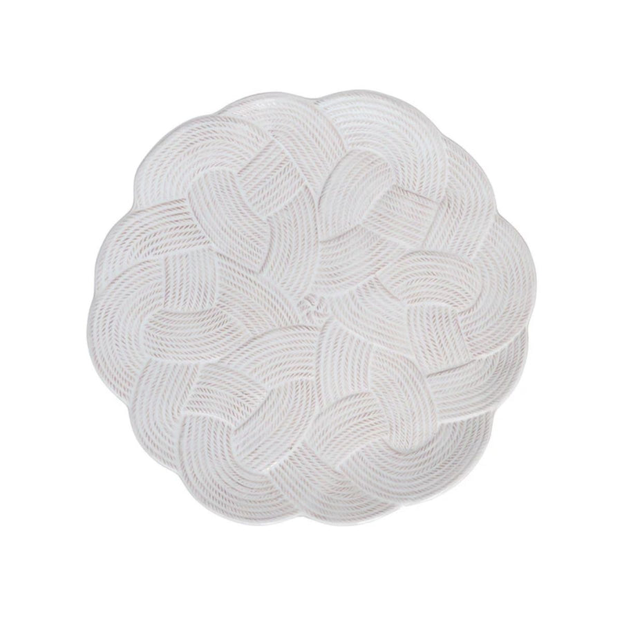 Le Panier Mystic Knot Charger/Platter - Whitewash - JULISKA - Compralo en CorinneRegalos.com
