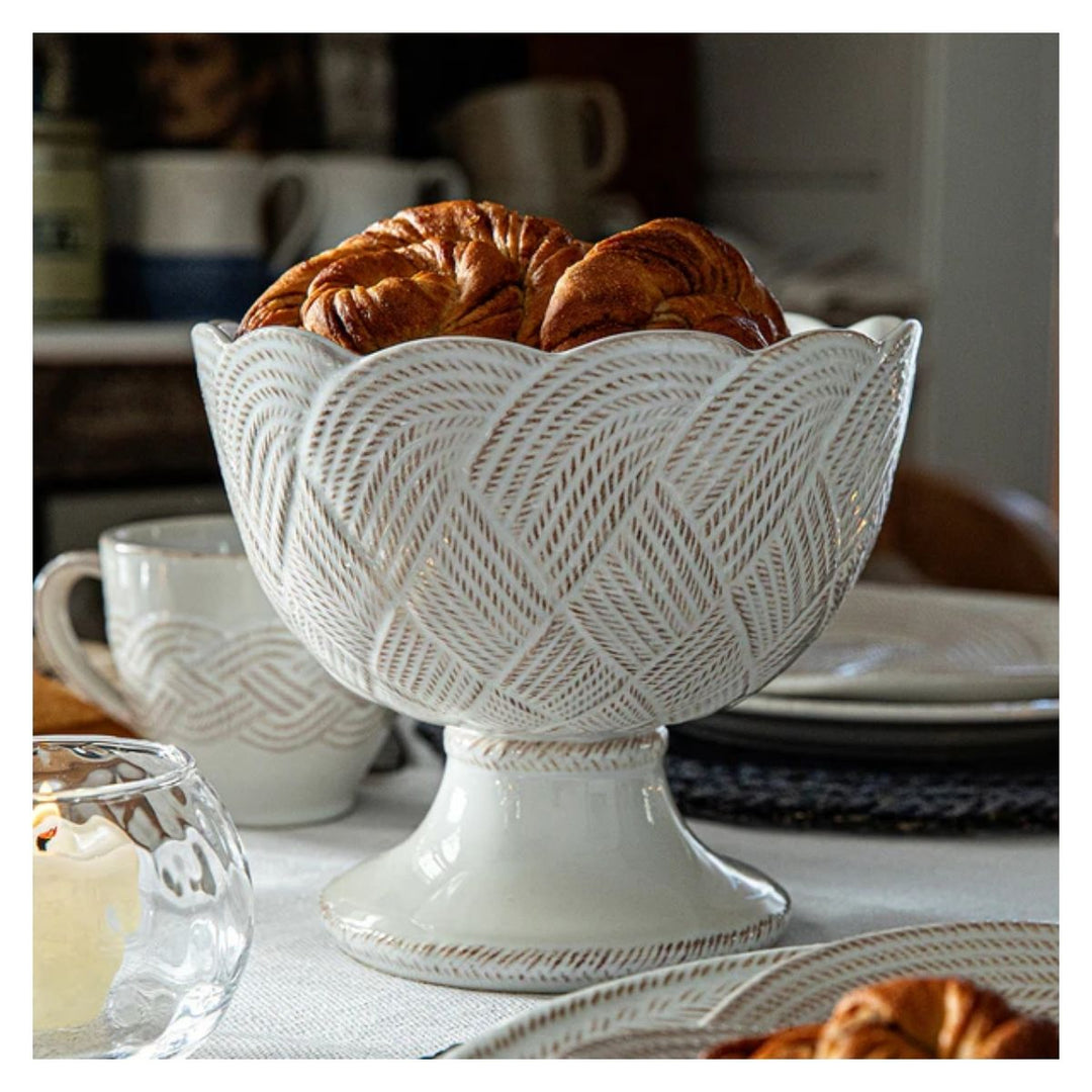Le Panier Mystic Knot Footed Bowl - Whitewash