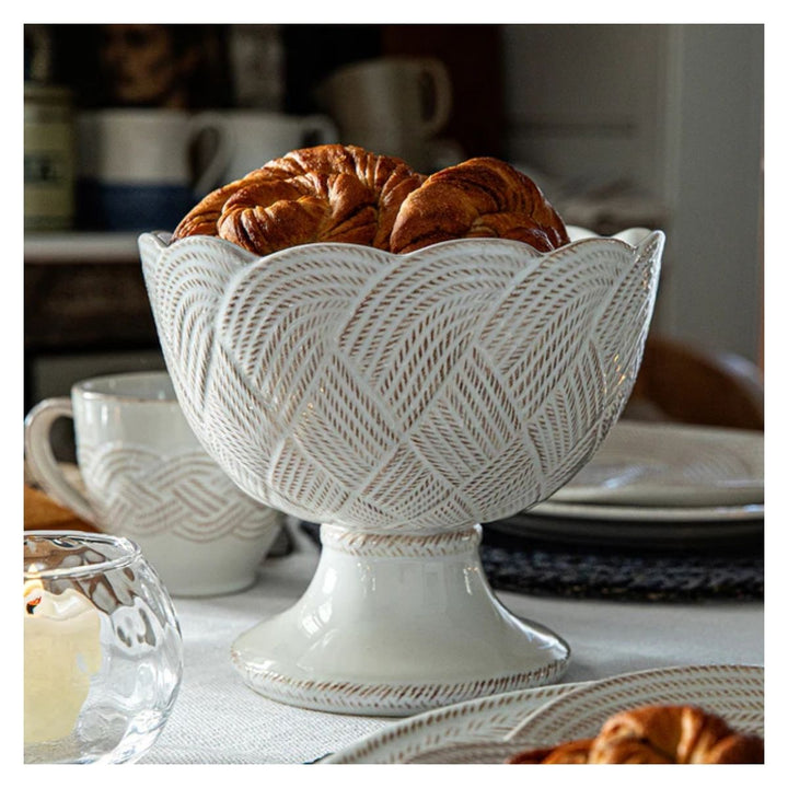 Le Panier Mystic Knot Footed Bowl - Whitewash